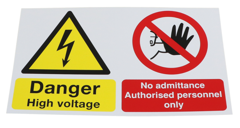 Warnschild gross  "Danger High Voltage"